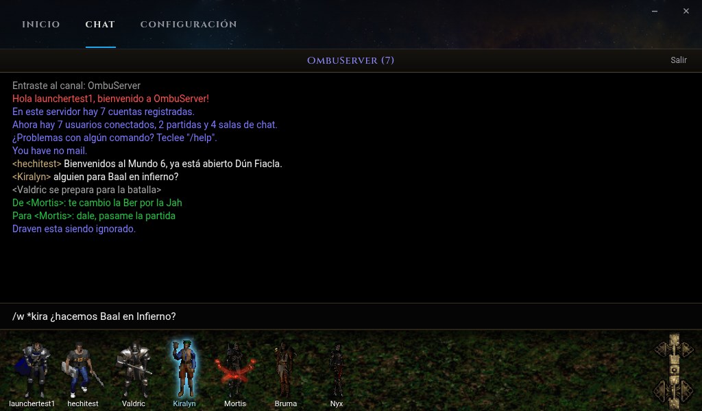 Chat del launcher